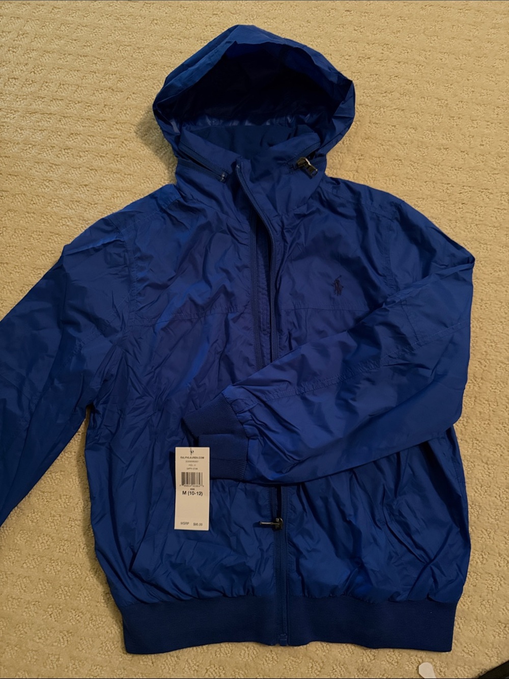 Polo by Ralph Lauren Royal Blue Hooded Windbreaker - Boys Youth Youth 10/12